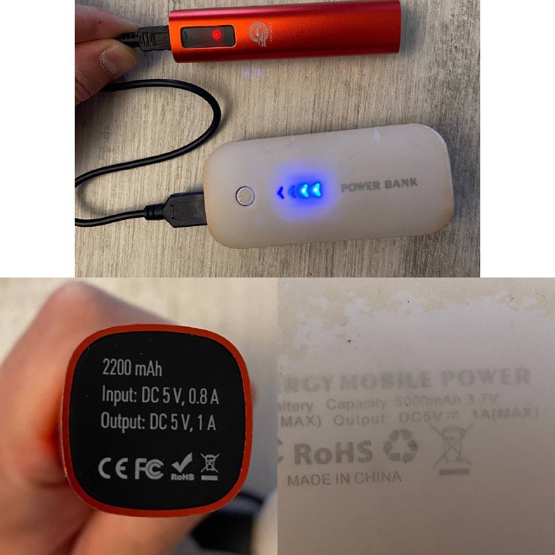Повербанк 5000mAh, 2200mAh 2 шт