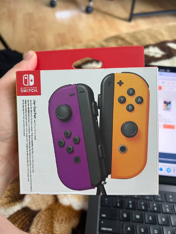 Джойстики для Nintendo Switch фиолетовый и желтый