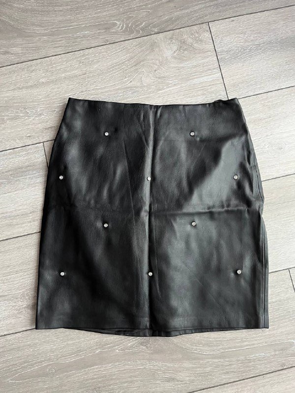 Черная кожаная юбка Love Republic