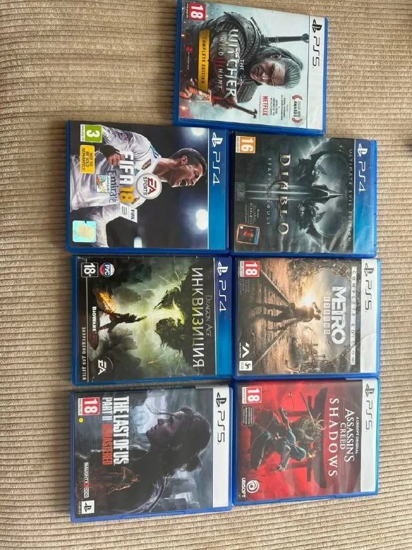 Диски PS5 и PS4