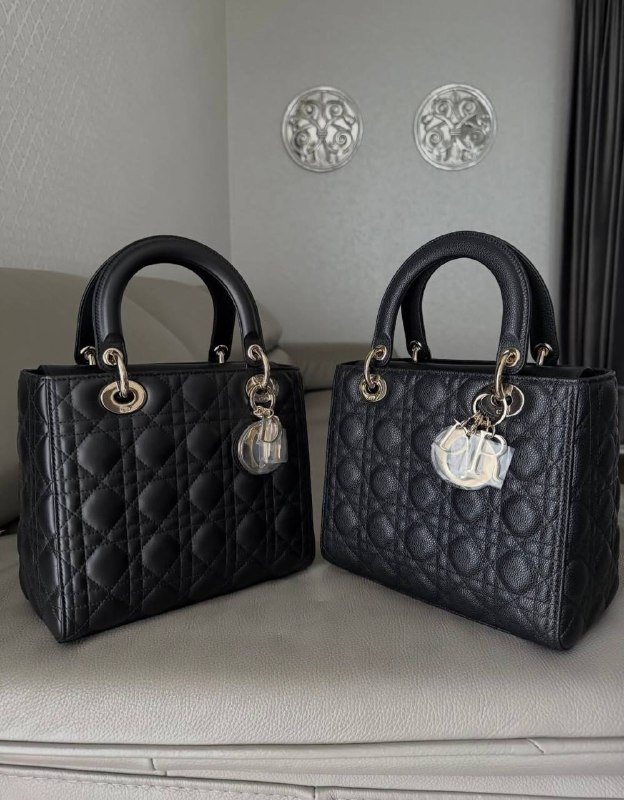 Christian Dior Lady Dior Medium черная сумка 2