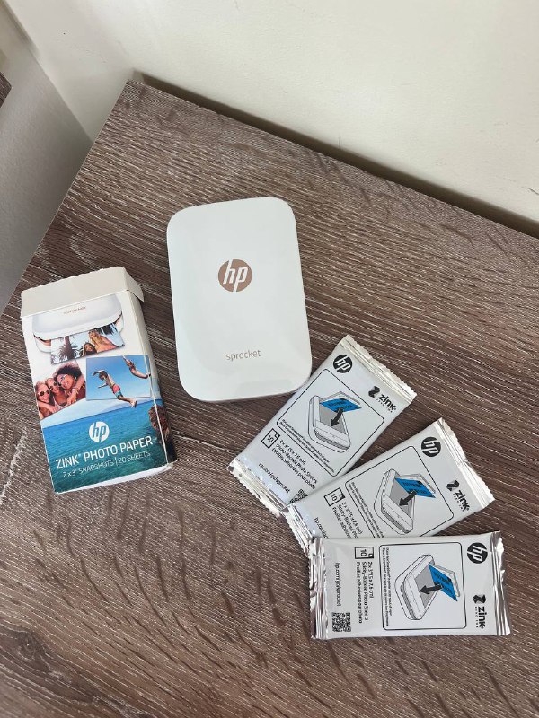 Компактный фотопринтер hp sprocket 100, бумага для печати