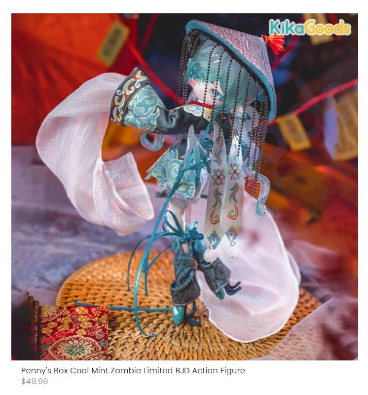 Penny's Box Cool Mint Zombie, POP MART SKULLPANDA Figures