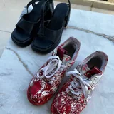 Кроссовки Nike Air, босоножки черные 1