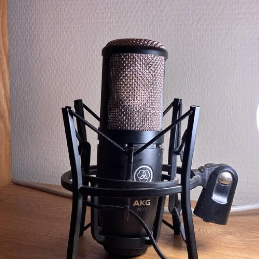 Студийный микрофон AKG P220 и аудиокарта Behringer UMC202HD