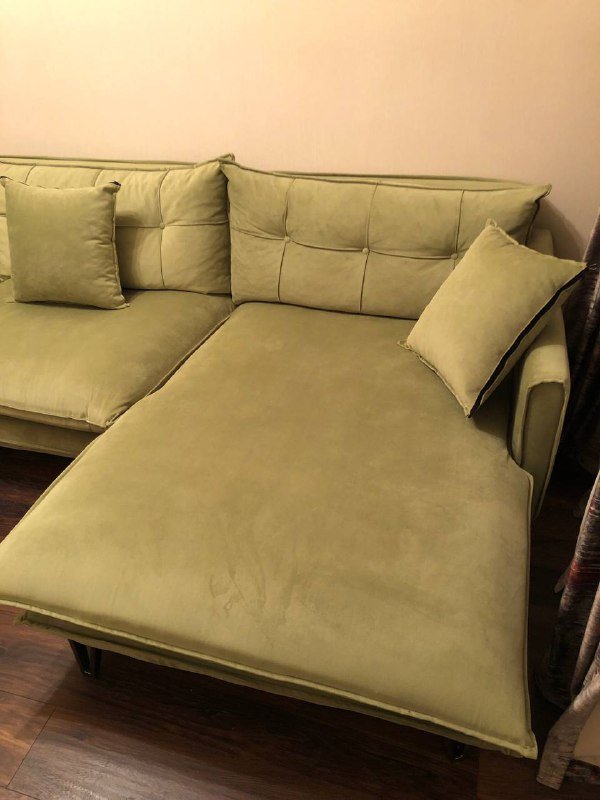 Диван угловой фисташковый новый 2