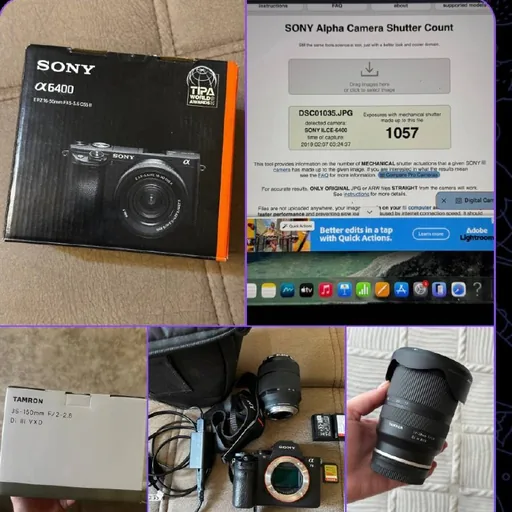 Объективы Tamron 17-28, 35-150, камеры Sony A7II, A6400
