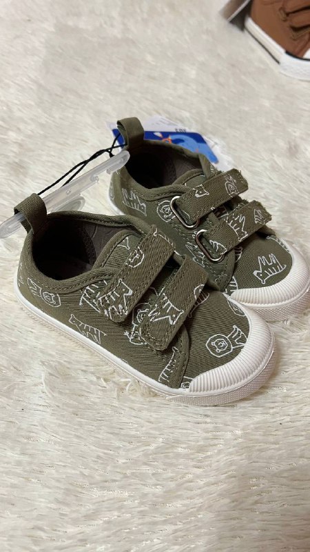Детские кеды новые коричневые и зеленые 7
