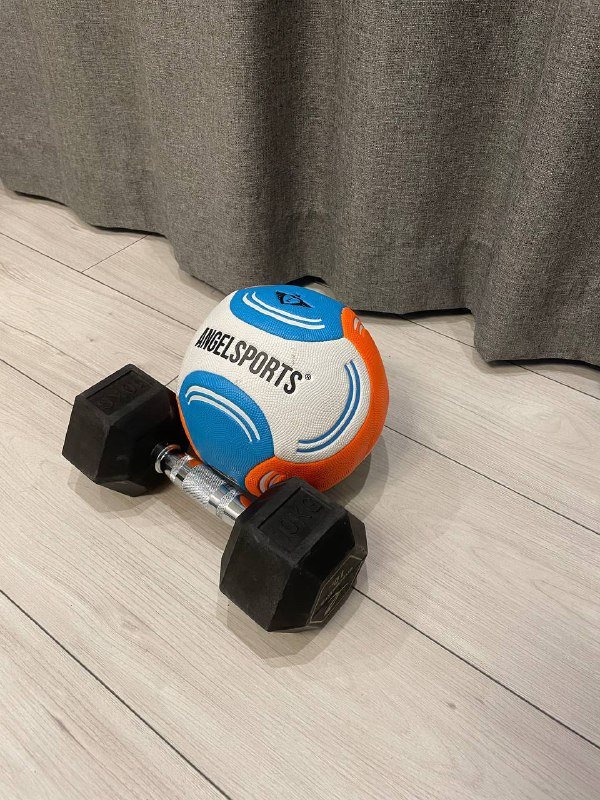 Спортивная стенка 3 в 1, гантеля, мяч для пляжного футбола 8