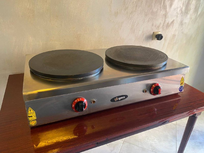 Профессиональная блинница двухконфорочная электрическая