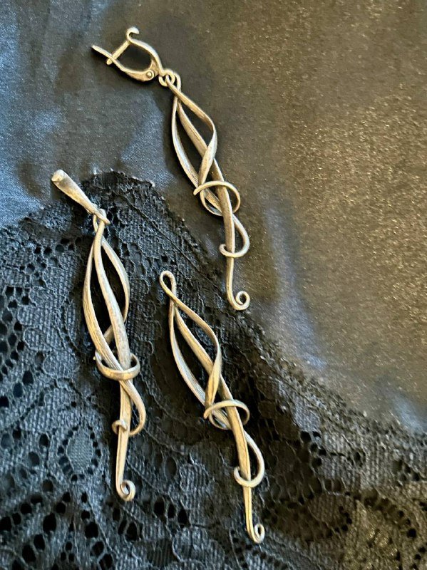 кольцо серебряное с цирконом, комплект серьги и подвеска Jenavi 4