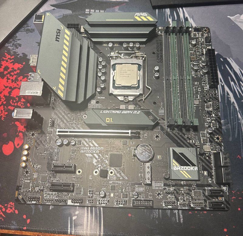 Процессор i5 10400F, материнская плата MSI MAG B560M BAZOOKA 2