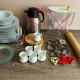 Набор посуды, сковородка, кофейный набор, тарелки, формочки, скалка 1