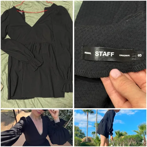 Платье STAFF, укороченная майка, льняная рубашка