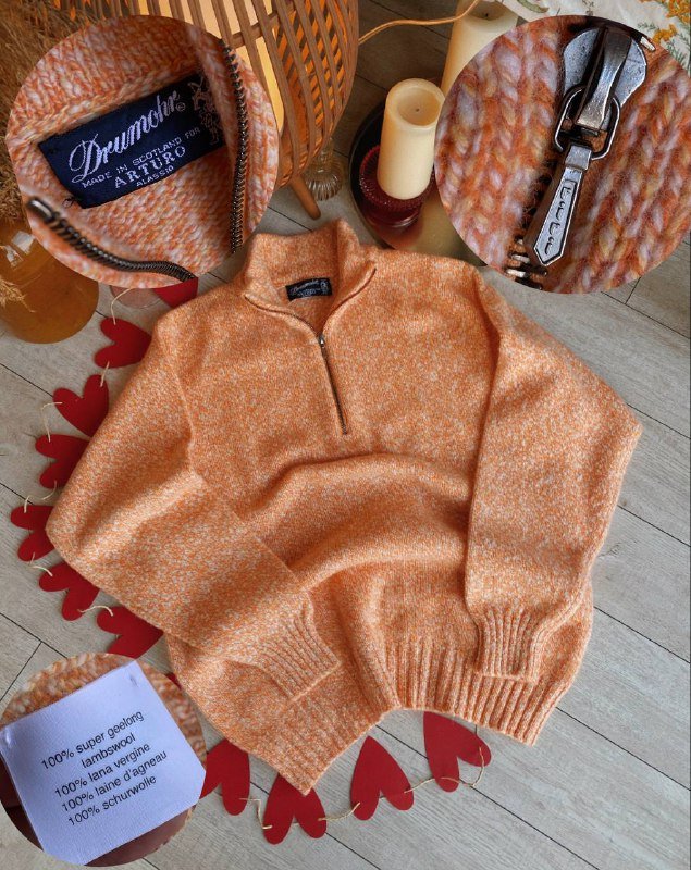 Винтажный Свитер Ralph Lauren, Drumohr свитер, Кардиган с шарфиком, Кардиган лавандовый, Охотничий винтажный свитер 2