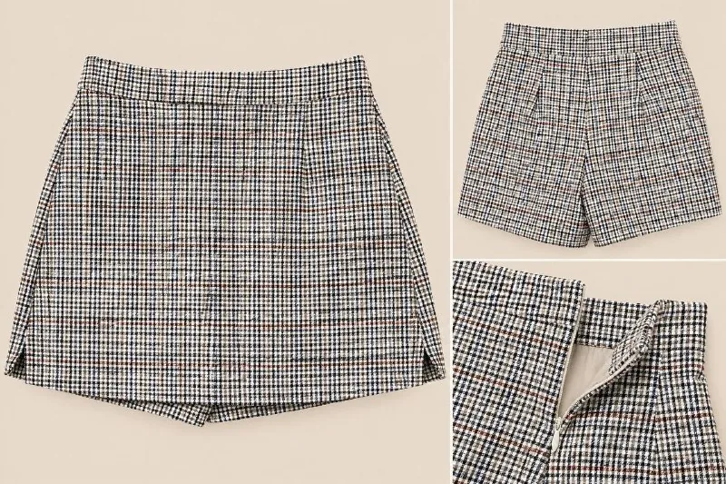 Oodji plaid skort
