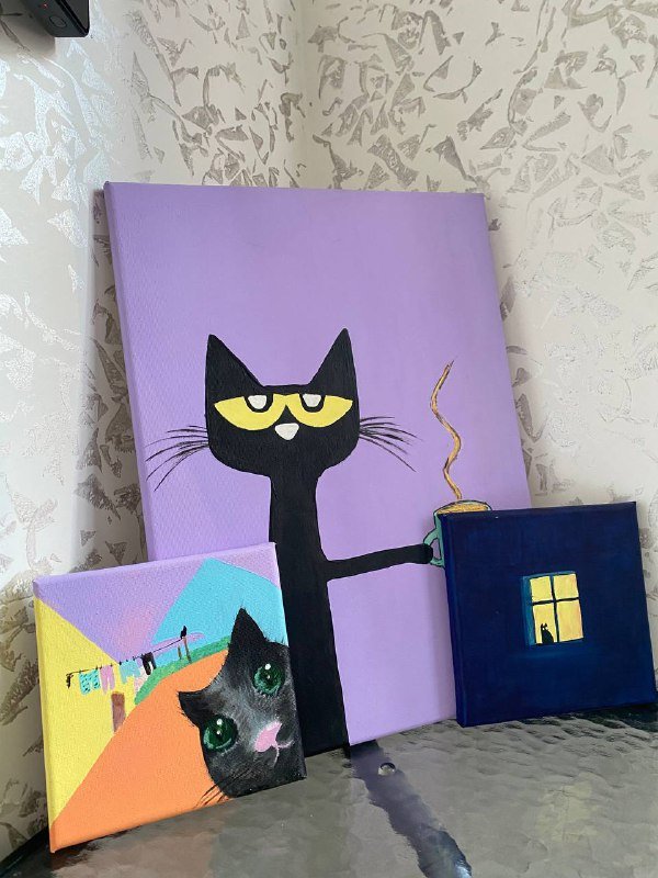 Колесо и шар для хомячка, картины с котиками, подставки для аромапалочек, значки 4