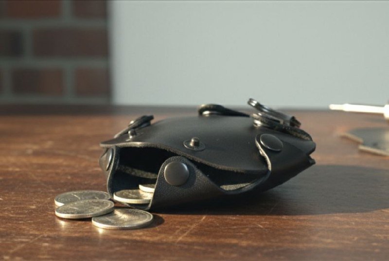 Кожаный кошелек для монет капри люкс 2