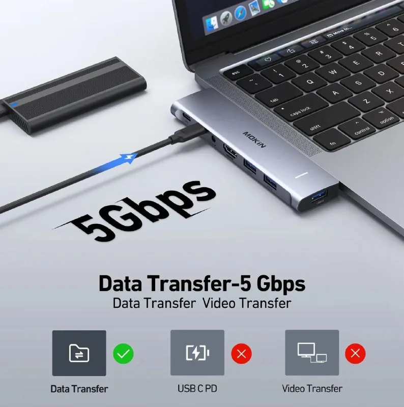 USB C адаптер MOKiN для MacBook 1