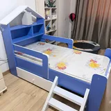 Детская кровать-домик с матрасом и ящиком 1