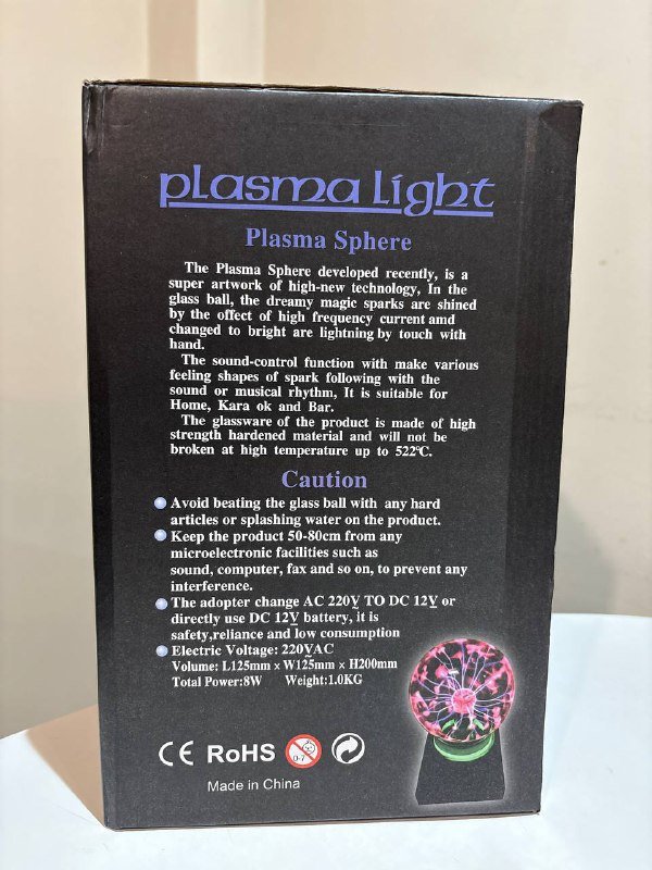 Плазма лампа диаметр 12см 2