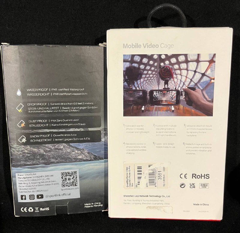 микроскоп, водонепроницаемый чехол, клетка, анаморфный объектив, держатель для iPhone 2