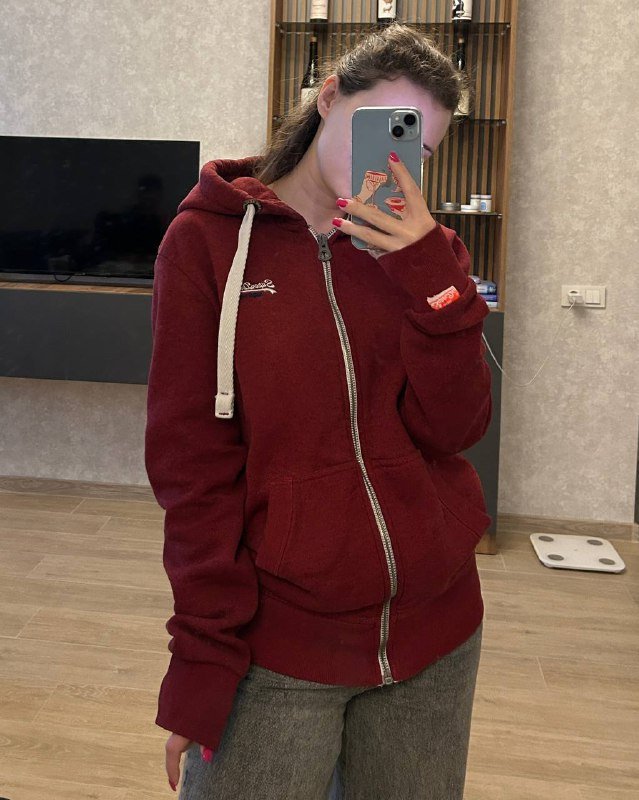Толстовка Superdry мужская размер M бордовая 4