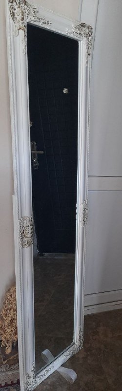 Напольное зеркало белое 40×160 см 2