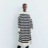 Трикотажное платье Zara в полоску 3
