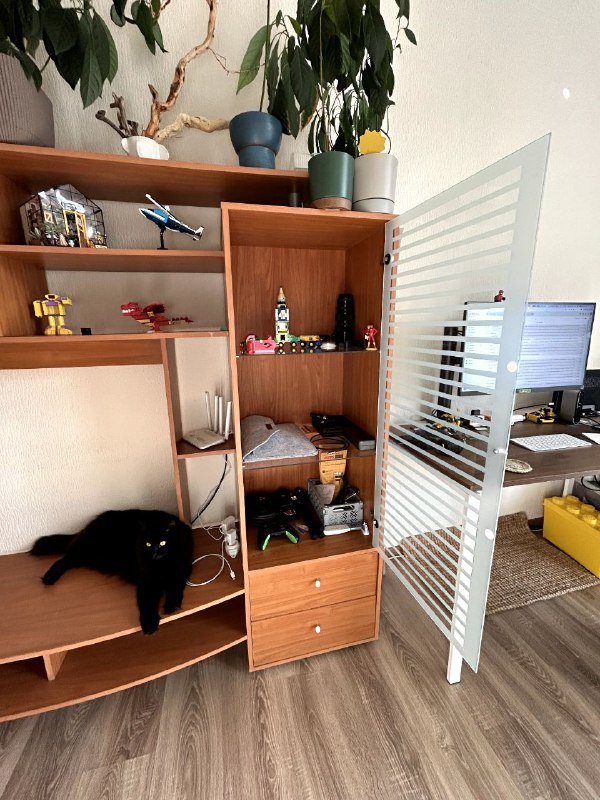 Шкаф-стеллаж с местом для телевизора 4