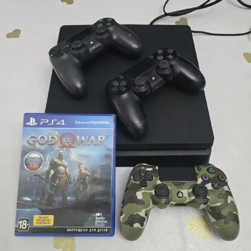 PlayStation 4 Slim, джойстики, God of War