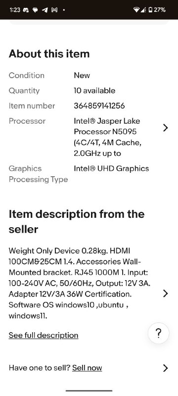 Мини ПК Beelink Mini S 7