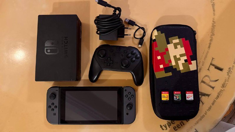 Nintendo Switch, игры, контроллер, док-станция, microSD