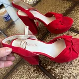 Красные женские босоножки 1