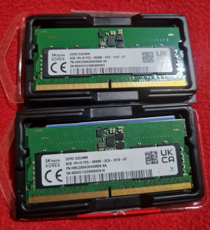 Оперативная память SK Hynix DDR5 16GB (2x8GB) 5600MHz
