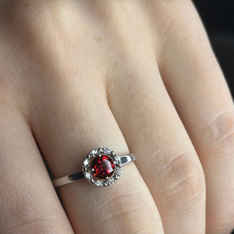 Серьги sokolov гранат серебро, Кольцо pepela jewelry гранат серебро 6