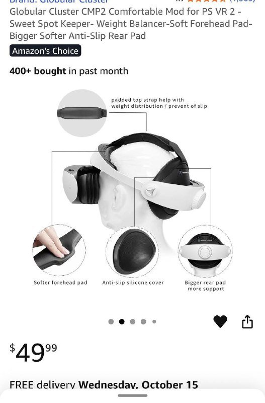 Sony PlayStation VR 2 White, Carrying Case, Comfortable Mod 5