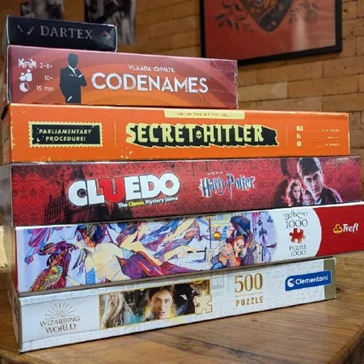 Secret Hitler, Cluedo Harry Potter, Codenames, Buckshot Roulette, пазлы Harry Potter