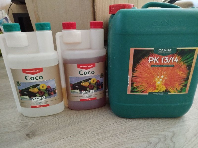 Удобрения серии Canna PK13/14 10л, COCO A 1л, COCO B 1л