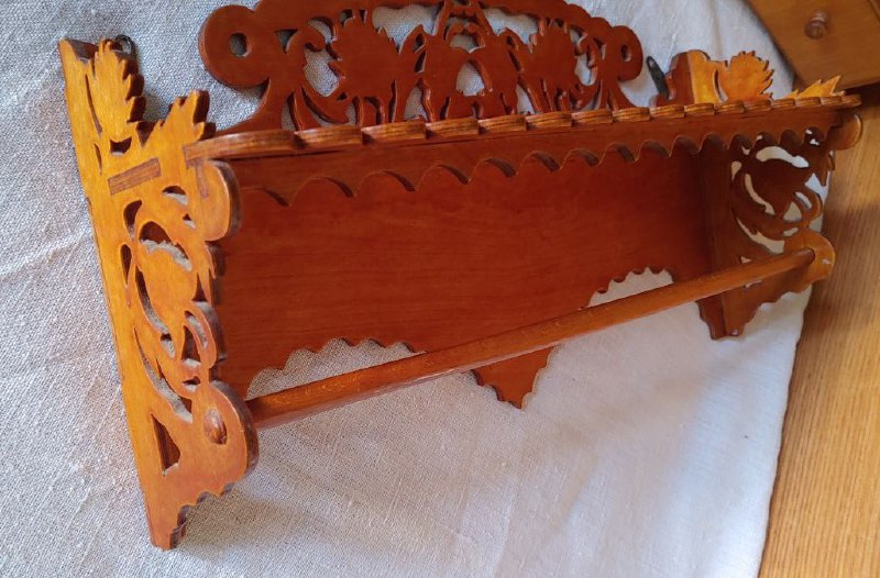 Винтажная полочка резная, ручная работа 6