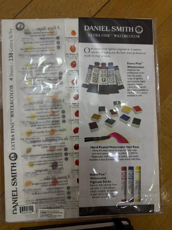 Набор семплов красок Daniel Smith 238 цветов 120л 2