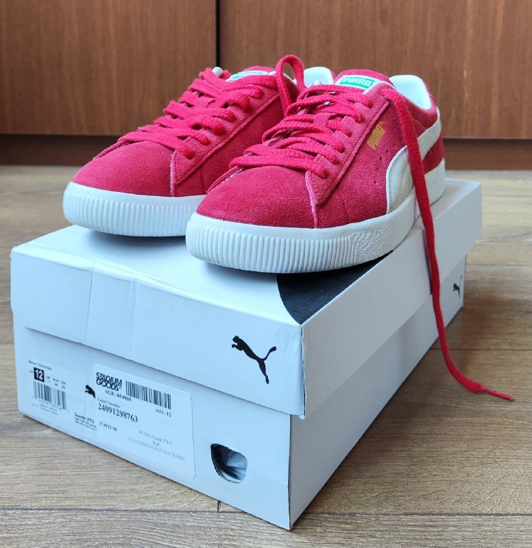 PUMA Suede VTG красные мужские кроссовки размер 46
