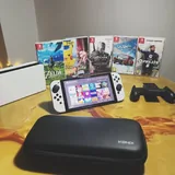 Nintendo Switch OLED белый, игры, аксессуары 2
