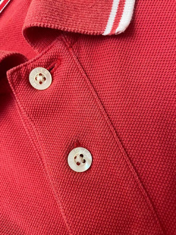 Мужская футболка Moncler красная размер S-M 3
