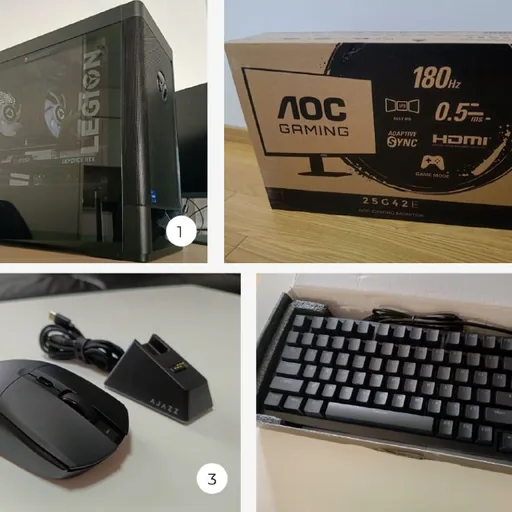 Игровой ПК Legion T5 26IOB6, монитор AOC 25G42E, мышь AJAZZ AJ139 V2, клавиатура AJAZZ AK820