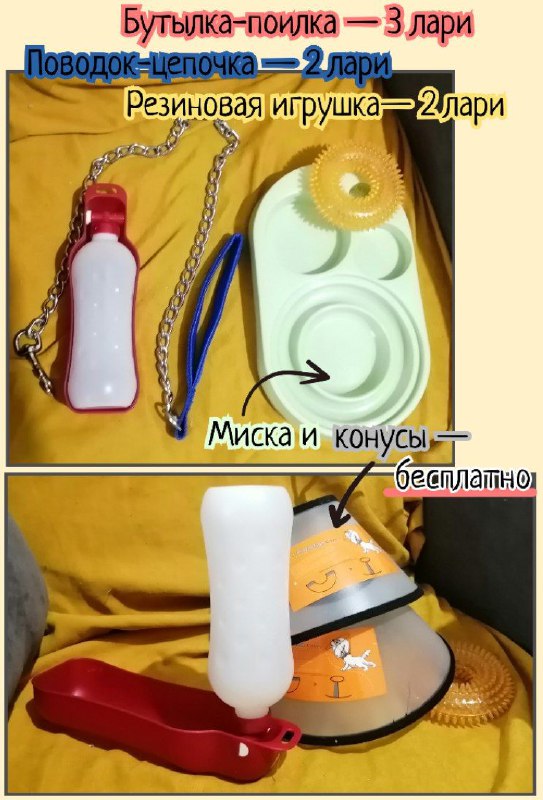 Конусы и миска для питомцев, шлейки, поводки, ошейники, лежанка 5