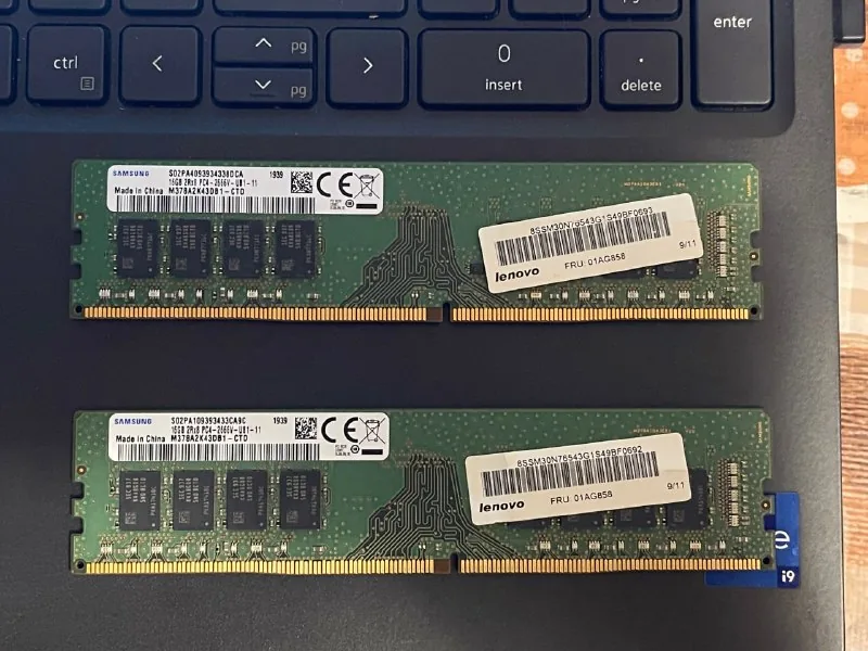 Samsung DDR4 32GB, Kingston A400 480GB, Goodram CX400 512GB 1
