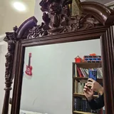 Овалное старинное зеркало, большое деревянное зеркало 3