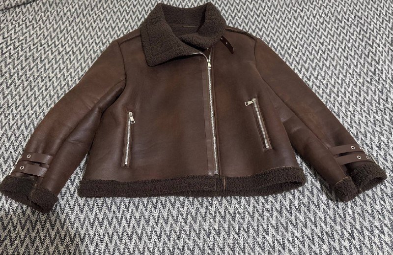 Дубленка коричневая женская размер L