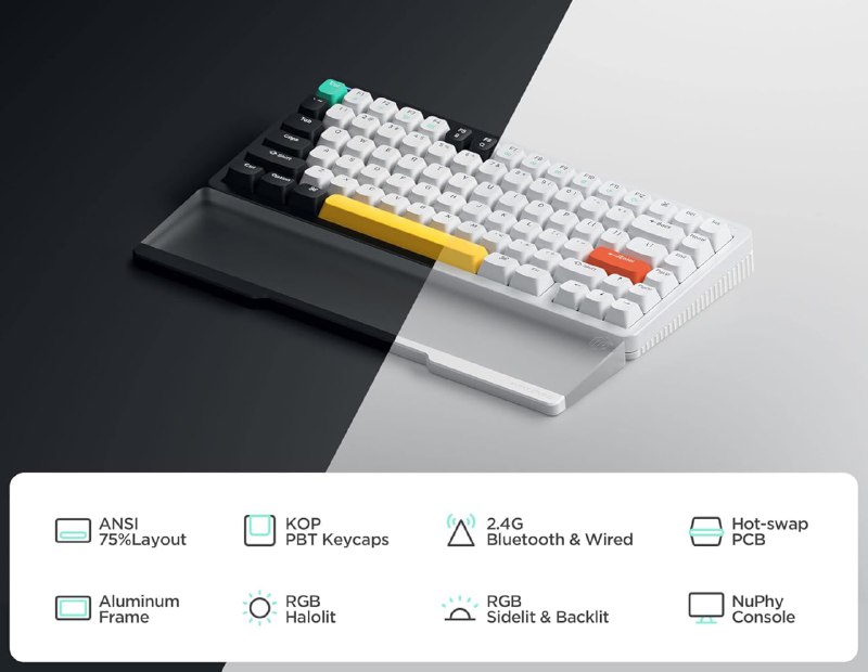 Nuphy Halo 75 White Keyboard